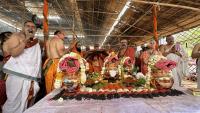 The Kalashas with offerings during the Atirudra